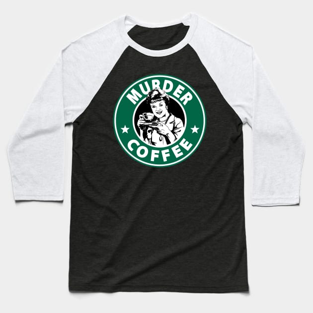 Murder Coffee Baseball T-Shirt by Titius